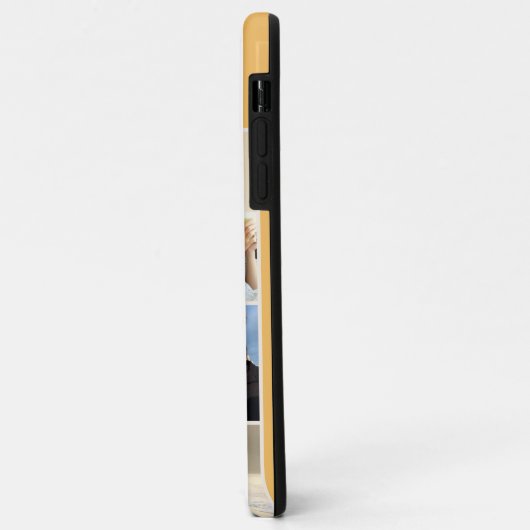 Mit Monogramm 7 FotoCollage auf Ochre Yellow Case-Mate iPhone Hülle (Hinten/Links)