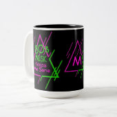 Mit Monogramm 80er Jahre Musik Behalte Me Sane Bla Zweifarbige Tasse (Vorderseite Links)