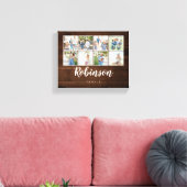 Mit Monogramm 8-Foto-Familienkollage Rustikales Ho Leinwanddruck (Insitu (Wohnzimmer))