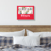 Mit Monogramm 8 Foto Family Collage Red Leinwanddruck (Insitu (Schlafzimmer))