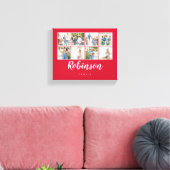 Mit Monogramm 8 Foto Family Collage Red Leinwanddruck (Insitu (Wohnzimmer))