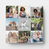 Mit Monogramm 8-Foto-Grid-Collage Graduate Plaque Fotoplatte (Vorderseite)