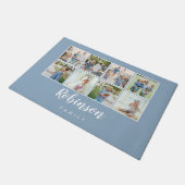 Mit Monogramm 8-Foto-Produktfamilie Collage Light  Fußmatte (Schrägansicht)