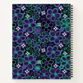 mit Monogramm 90er Jahre glänzende Muster Trendy B Notizblock (Rückseite)