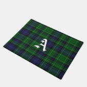Mit Monogramm Abercrombie Tartan-karierte Fußmatte (Schrägansicht)