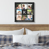 Mit Monogramm Abschluss 8 FotoCollage benutzerdefi Leinwanddruck (Insitu (Schlafzimmer))