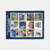 Mit Monogramm Abschluss Multi-FotoCollage Fleecedecke (Vorderseite (Horizontal))