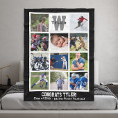 Mit Monogramm Abschluss Multi-FotoCollage Fleecedecke