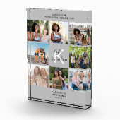 Mit Monogramm Abschluss Zitat 8 Fotocollage grau Fotoblock (Rechts)