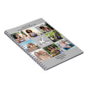 Mit Monogramm Abschluss Zitat 8 Fotocollage grau Notizblock (Rechte Seite)