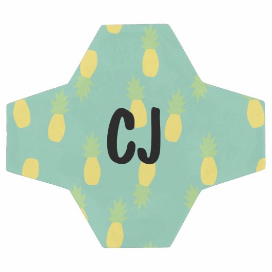 Mit Monogramm abstrakte Ananas Fußball (Flach)