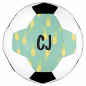 Mit Monogramm abstrakte Ananas Fußball (Vorderseite)