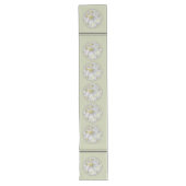 Mit Monogramm Abstrakte Daisy Blume Art, Light Gre Großer Tischläufer (Vorderseite)
