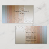 Mit Monogramm abstrakte Geschäfts-Karte Visitenkarte (Vorne/Hinten)