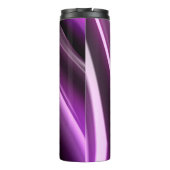 Mit Monogramm Abstrakte Lila 3D-Kunst Thermosbecher (Rückseite)