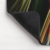 Mit Monogramm abstrakte Mehrfarbenlinien Muster Mousepad (Ecke)