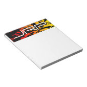 Mit Monogramm Abstrakter Lava Swirl Notizblock (angewinkelt)
