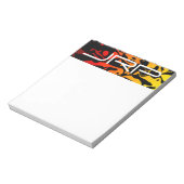 Mit Monogramm Abstrakter Lava Swirl Notizblock (Rotiert)