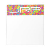 Mit Monogramm Abstrakter Swirl Notizblock (Vorderseite)