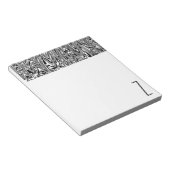 Mit Monogramm Abstrakter Zigzag-Swirl Notizblock (angewinkelt)
