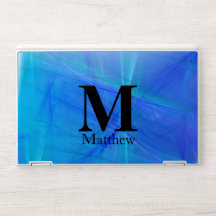 Mit Monogramm Abstraktes blaues Fraktal