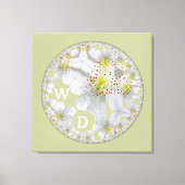 Mit Monogramm Abstraktes Blumenmuseum Leinwanddruck (Vorderseite)