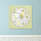 Mit Monogramm Abstraktes Blumenmuseum Leinwanddruck (Insitu (Holzboden))