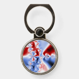 Mit Monogramm Abstraktes Fraktal Handy Ring