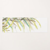 Mit Monogramm Abstraktes Gras Wasserfarbe Handgema Yogamatte (Vorderseite (Horizontal))