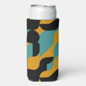 Mit Monogramm Abstraktes Muster Personalisiert Selters Dosenkühler (Seltzer Rückseite)