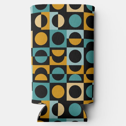 Mit Monogramm Abstraktes Muster Personalisiert Selters Dosenkühler (Rückseite)