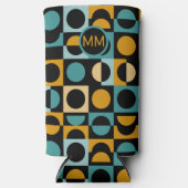Mit Monogramm Abstraktes Muster Personalisiert Selters Dosenkühler (Vorderseite)