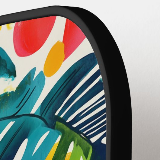 Mit Monogramm Abstraktes Muster Pickleball Schläger (Linke Seite)