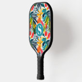 Mit Monogramm Abstraktes Muster Pickleball Schläger (Links)