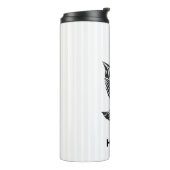 Mit Monogramm Adlerillustrierung Thermosbecher (Nach links gedreht)