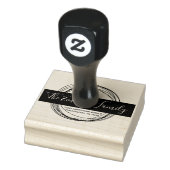 Mit Monogramm Adresse für kühne Skriptbereiche Gummistempel (Stempel)