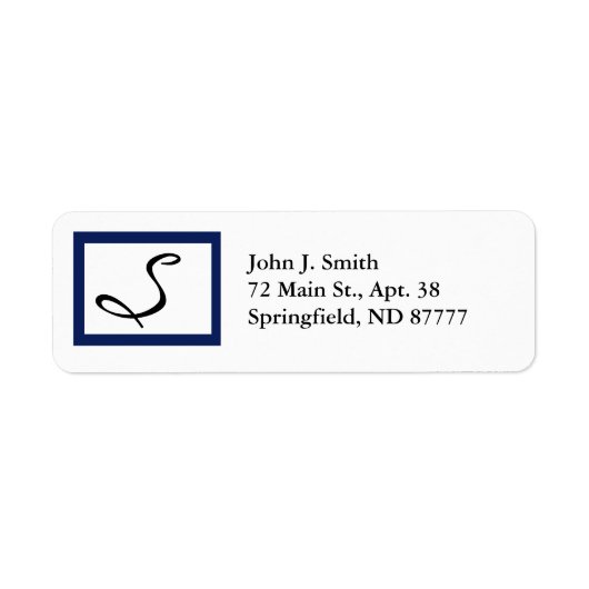 Mit Monogramm Adressmarken (Vorne)