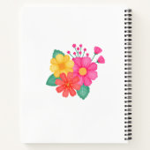 Mit Monogramm Affirmation Pink Orange Yellow Flora Notizblock (Rückseite)