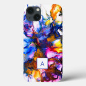 Mit Monogramm Agate Fluid Art Personalisiert Case-Mate iPhone Hülle (Rückseite)