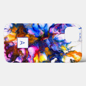 Mit Monogramm Agate Fluid Art Personalisiert Case-Mate iPhone Hülle (Rückseite (Horizontal))