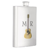 Mit Monogramm Akustikgitarre Flachmann (Rechts)