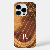 Mit Monogramm akustische Gitarre Case-Mate iPhone Hülle (Rückseite)