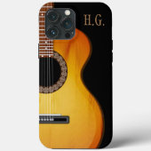 Mit Monogramm akustische Gitarre Case-Mate iPhone Hülle (Rückseite)