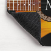 Mit Monogramm akustische Gitarre Mousepad (Ecke)
