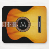 Mit Monogramm akustische Gitarre Mousepad (Vorne)