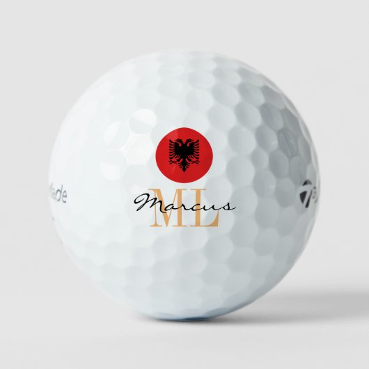 Mit Monogramm albanische Flagge und Albanien Golfball (Vorderseite)