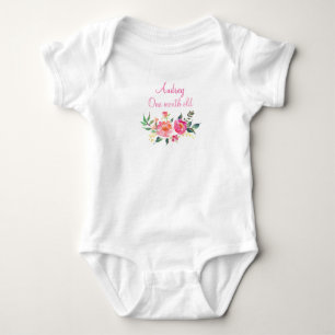 Mit Monogramm & alt Baby Strampler