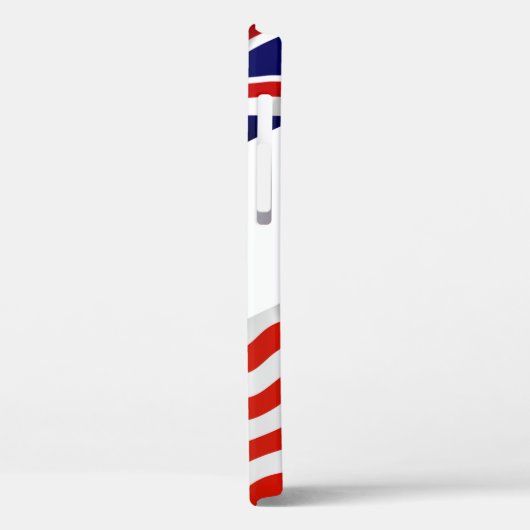 Mit Monogramm American British Flags Patriotic Case-Mate iPhone Hülle (Rückseite / Links)