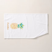 Mit Monogramm Ananas Badhandtuch Set (Handtuch)