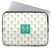 Mit Monogramm Ananas-Muster Laptopschutzhülle (Vorderseite)